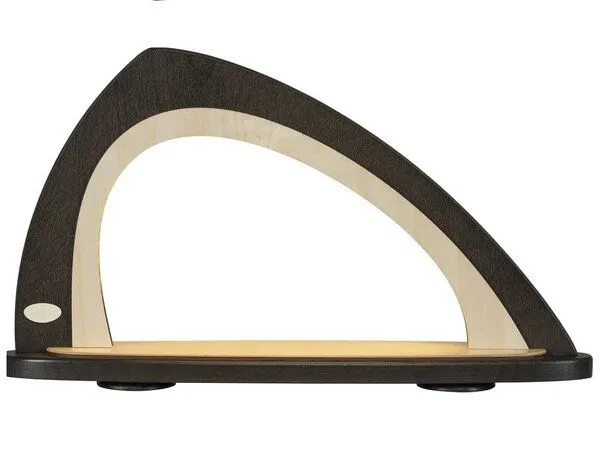 Weigla® Holzkunst Weigla® Holzkunst Moderner asymmetrischer Schwibbogen zum Selberbestücken NEU mit LED, Braun-natur, – Produktbild 2 von 2