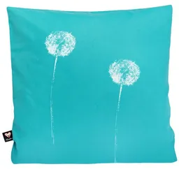 Hirschkind Hirschkind Bio-Kissenbezug 'Pusteblumen 40*40cm türkis – Produktbild 1 von 1