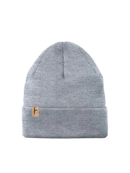 FUXBAU FUXBAU Merino Kork Beanie, Graumeliert, – Produktbild 2 von 4