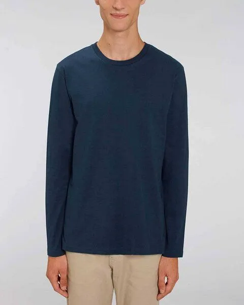 YTWOO YTWOO Herren Langarmshirt, Longsleeve aus Bio-Baumwolle, nachhaltig, Navyblau, – Produktbild 1 von 2