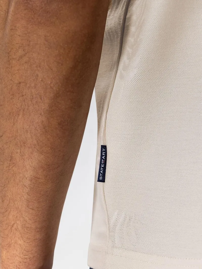 State of Art State of Art Polo Piqué Blattmuster Kit - Größe XL, Wollweiß, – Produktbild 4 von 5