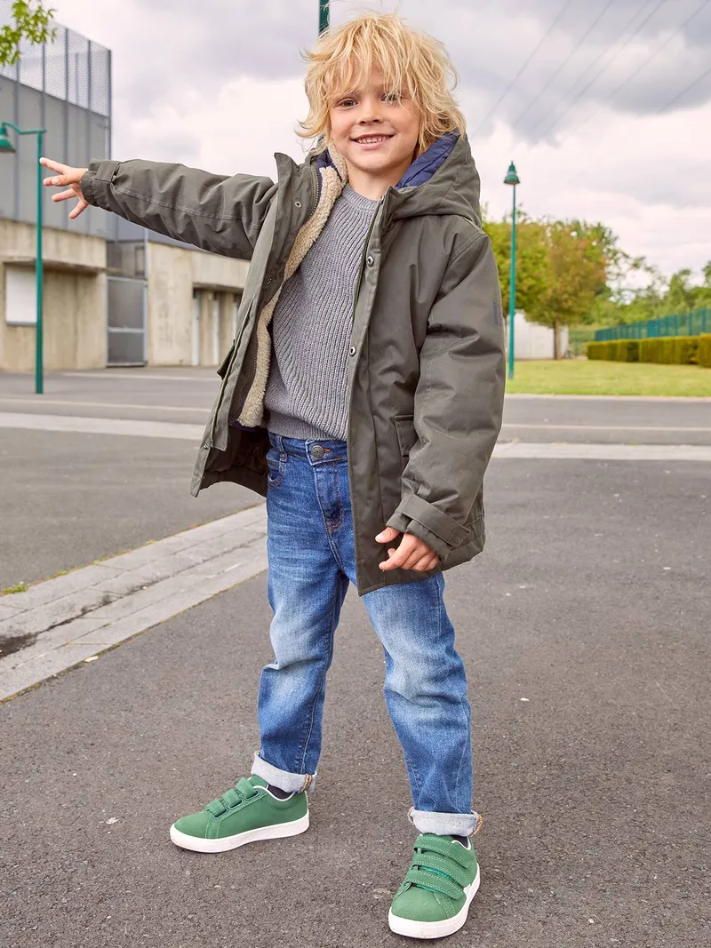 Vertbaudet Vertbaudet Jungen 3-in-1-Jacke mit Polyester, Khaki, – Produktbild 3 von 4