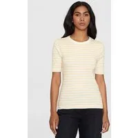 KnowledgeCotton Apparel KnowledgeCotton Apparel T-Shirt - CANNA gestreift, Gelb gestreift (yellow stripe), – Produktbild 1 von 1