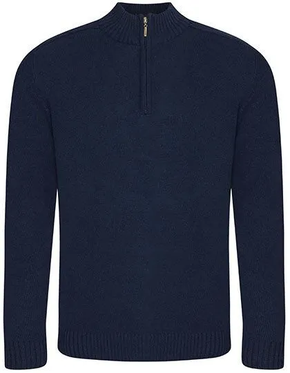 Ecologie by AWDis Ecologie by AWDis Wakhan 1/4 Zip Sustainable Sweater Troyer, Navy, – Produktbild 2 von 3