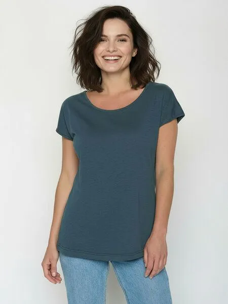 GreenBomb GREENBOMB Basic Cool - Lässiges T-Shirt aus Bio-Baumwolle / GOTS / Fair & Vegan, Blau (ash blue), – Produktbild 1 von 4