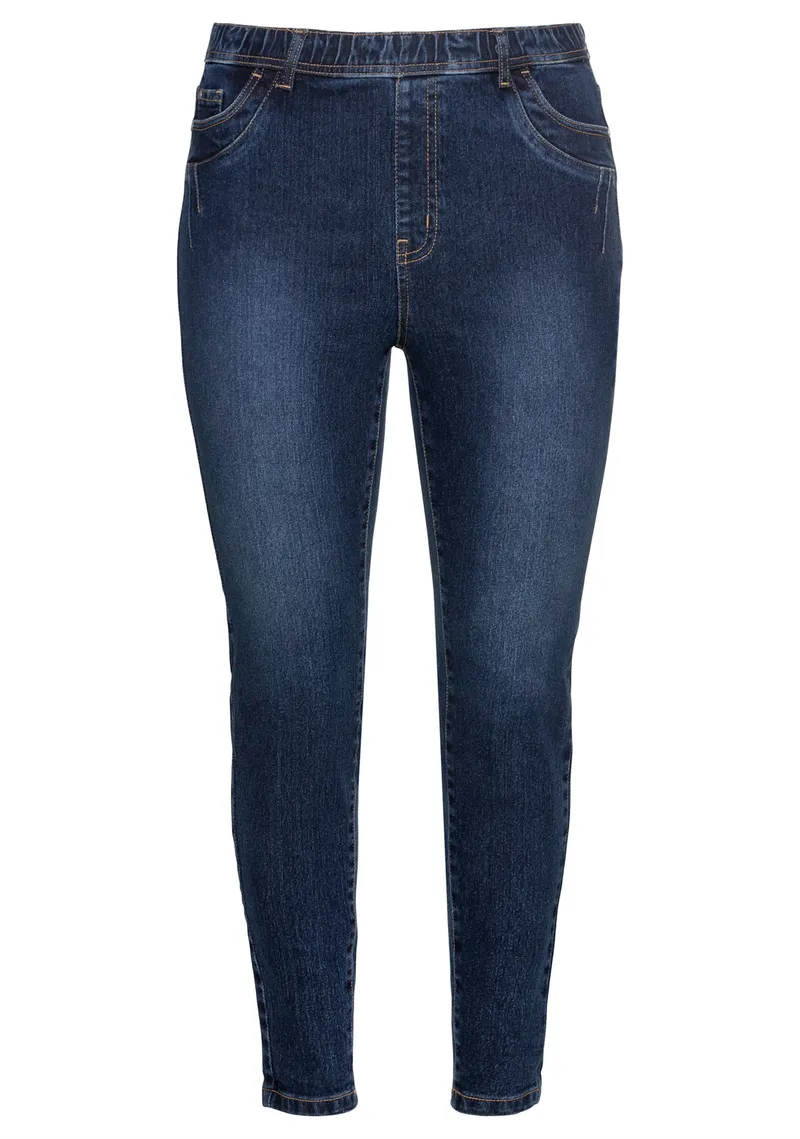 sheego Jeggings dark blue denim, Dark blue denim, – Produktbild 1 von 2