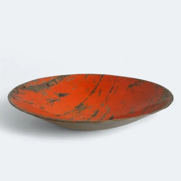 Moogoo Creative Africa Moogoo Creative Africa Kleine Schale aus recycelten Ölfässern ca. 30 cm, Rot-orange, – Produktbild 1 von 4
