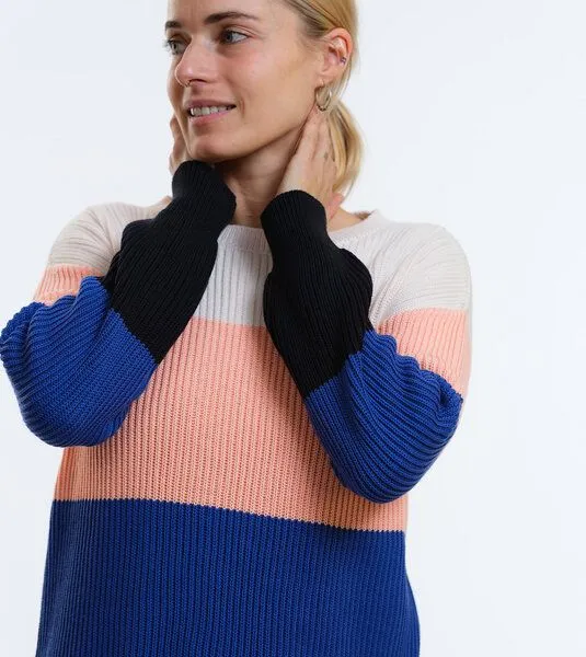 Gary Mash GARY MASH Strickpullover Peyla aus Biobaumwolle, Streifen apricot (mehrfarbig), – Produktbild 2 von 4