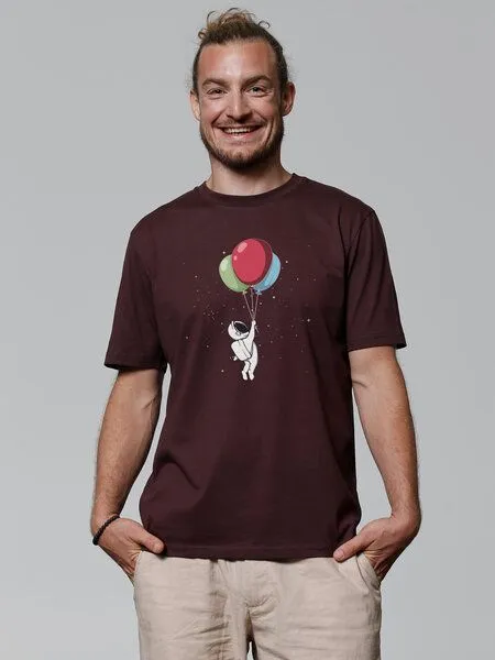 watapparel watapparel T-Shirt Unisex Little Balloon Astronaut, Red brown, – Produktbild 2 von 3
