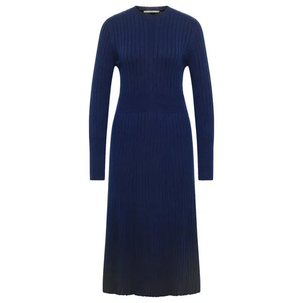 LANIUS LANIUS Langarm-Strickkleid, Purple blue, – Produktbild 1 von 4