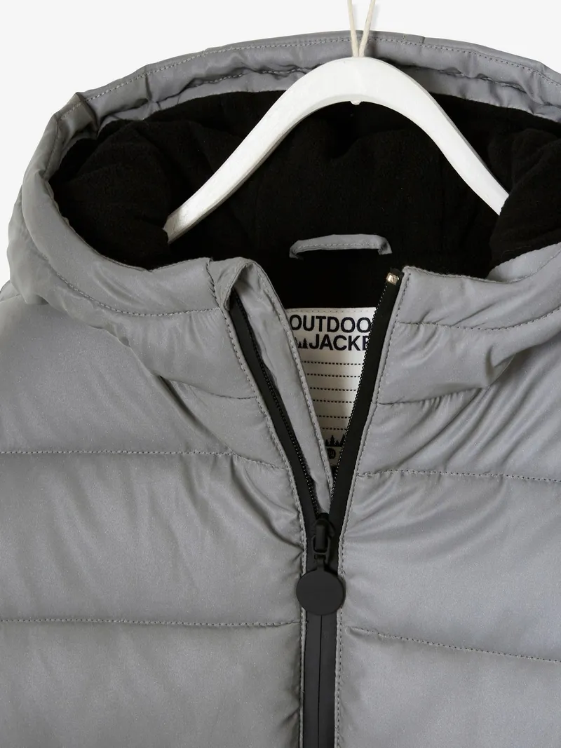 Vertbaudet Jungen Steppjacke wasserabweisend und reflektierend, Grau, – Produktbild 4 von 4