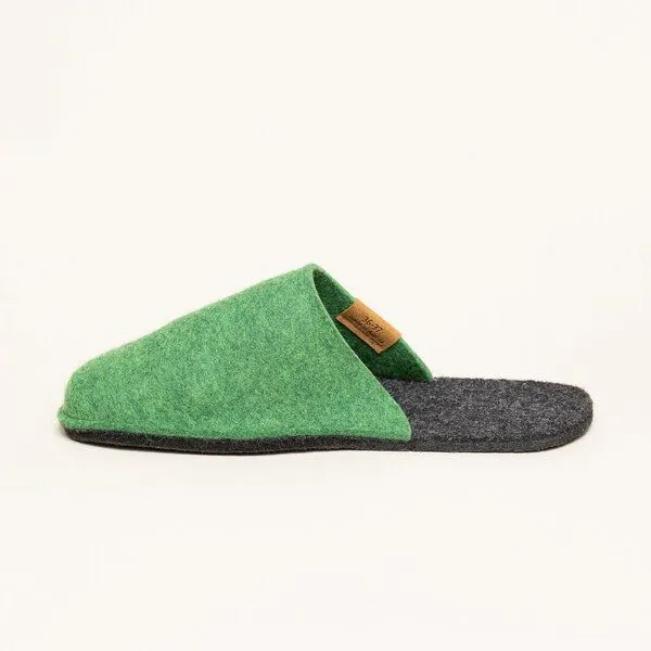 Magicfelt Magicfelt Filz-Pantoffel Magic Travel aus 100% recycelter Schurwolle für Damen & Herren, Grün, – Produktbild 3 von 4