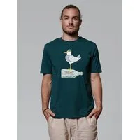 watapparel watapparel T-Shirt Unisex Möwe mit Hut, Glazed green, – Produktbild 1 von 1