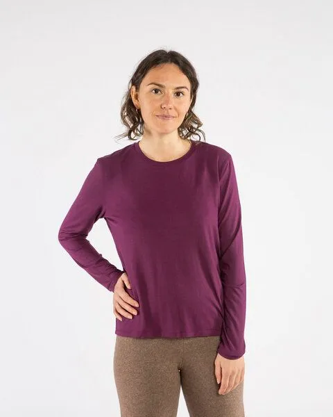 MATONA Matona Langarmshirt für Frauen aus Modal / Soft Longsleeve, Aubergine, – Produktbild 1 von 4