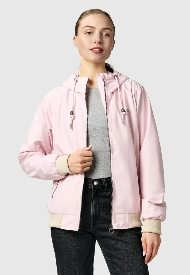 ragwear ragwear Outdoorjacke Nuggeta Summer YOUMODO Lässige Übergangsjacke mit Kapuze, Rosa, – Produktbild 5 von 5