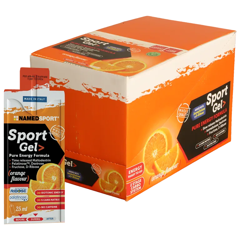 Named Sport NAMEDSPORT Sport-Gel Orange 32 Stk., Energie Gel, Sportlernahrung – Produktbild 1 von 1