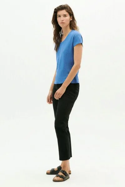 thinking mu thinking mu T-Shirt - Hemp Regina - aus Hanf & Biobaumwolle, Blau (hertage blue), – Produktbild 2 von 4