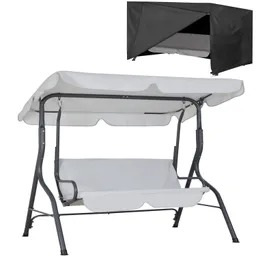 Casaria® Hollywoodschaukel Hellgrau + Abdeckplane – Produktbild 1 von 1