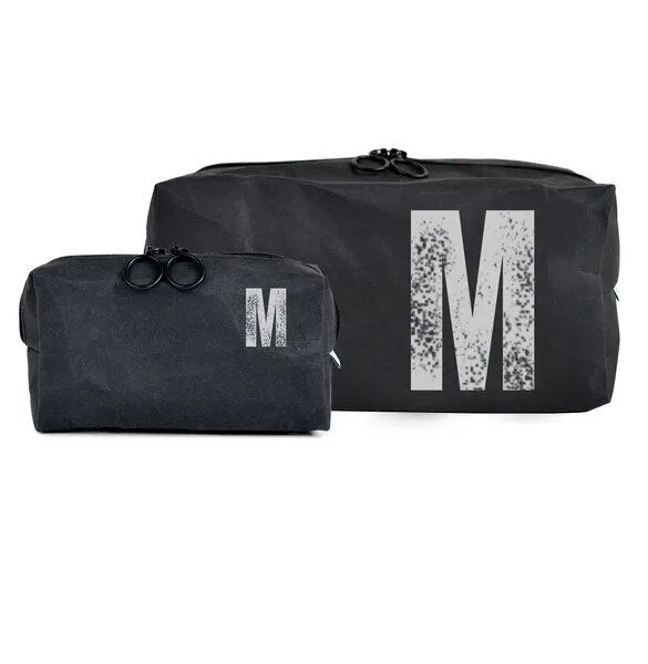 renna deluxe renna deluxe Kulturbeutel oder Kosmetiktasche mit Monogramm, Schwarz, – Produktbild 3 von 5