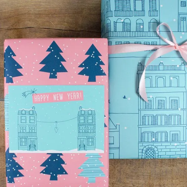 Bow & Hummingbird Bow & Hummingbird Postkarte Happy New Year – Produktbild 2 von 2