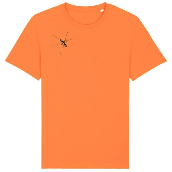 Spangeltangel Spangeltangel T-Shirt "Schnake", Männershirt, Herrenshirt, bedruckt, Siebdruck, T-Shirt, Bio-Baumwolle, Orange, – Produktbild 1 von 3