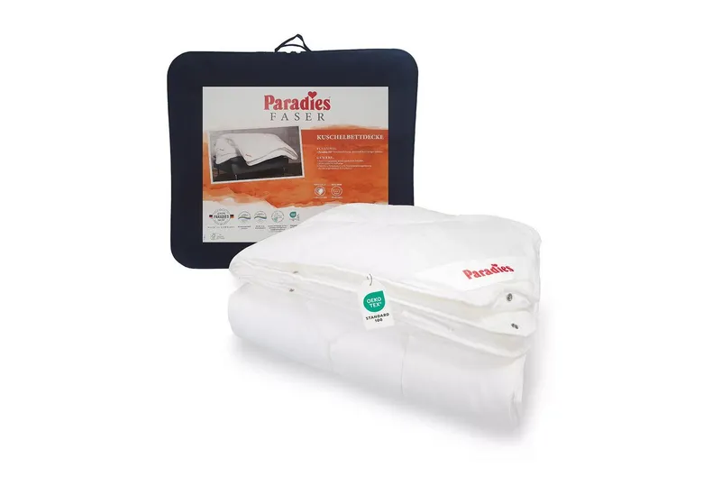 Paradies Paradies 4-Jahreszeitenbett Paradies Halia Varietta extra warme 4-Jahreszeiten Bettdecke 135x200, Füllung: Paradies Fill Fasertechnologie für dauerhaft bauschiges Volumen, davon 50% recycelt, Bezug: 100% Baumwolle, veredelt mit Aloe Vera, Weiß, – Produktbild 2 von 5