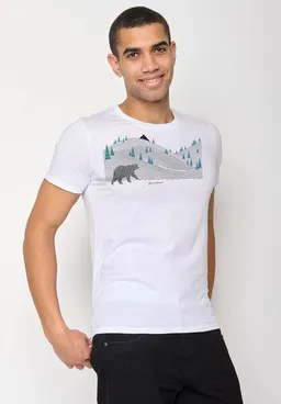 GreenBomb GREENBOMB Animal Bearland Guide - Sportliches T-Shirt aus Bio-Baumwolle / hochwertiger Print / GOTS / Fair & Vegan – Produktbild 1 von 1