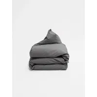 erlich textil erlich textil Finn Bettdeckenbezug aus weicher Bio-Baumwolle, made in Europe, Dunkelgrau, – Produktbild 1 von 2