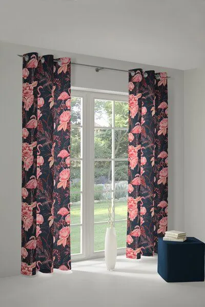 Nature by Adam Nature by Adam Vorhang aus 100% Bio-Baumwolle - Made in Germany - Eden, Blau, – Produktbild 5 von 7