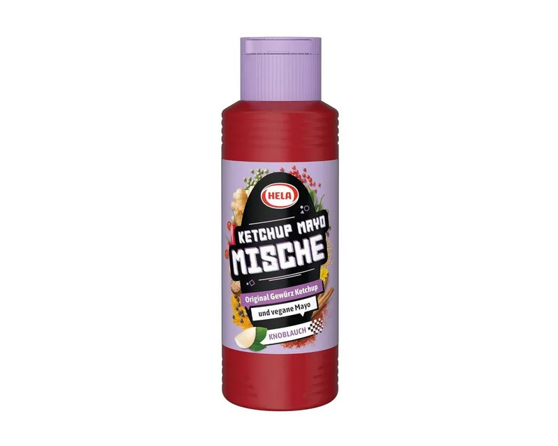 HELA Saucen, Hela Ketchup Mayo Mische Knoblauch mit veganer Mayonnaise 300ml – Produktbild 1 von 2