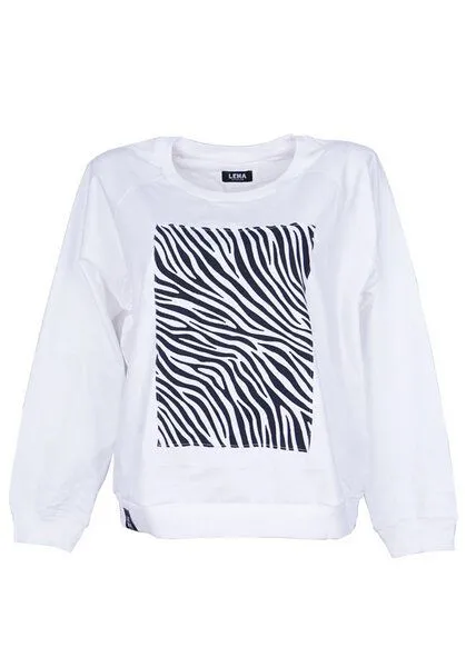 Lena Schokolade Lena Schokolade Sweater weiß Zebra aus Bio-Baumwolle – Produktbild 1 von 1