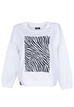 Lena Schokolade Lena Schokolade Sweater weiß Zebra aus Bio-Baumwolle – Produktbild 1 von 1