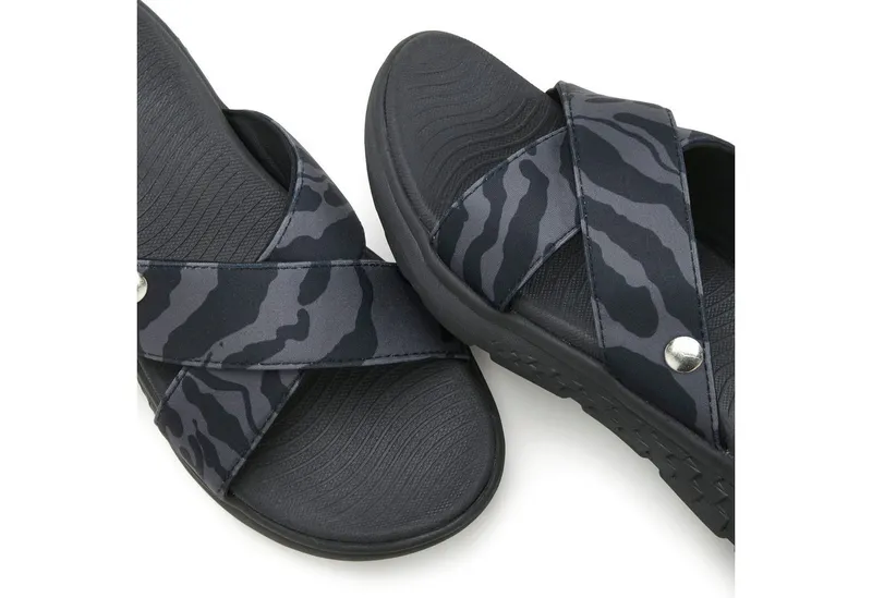VENICE BEACH VENICE BEACH Sandale, Badeschuh, Sommerschuhe, Badelatsche, Flip Flop, Badeschlappe Badepantolette mit wasserabweisender und leichter Sohle VEGAN, Grau|schwarz, – Produktbild 1 von 5