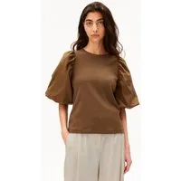 ARMEDANGELS ARMEDANGELS PUFF SLEEVE Damen T-Shirt aus Bio-Baumwoll Mix, Dried palm, – Produktbild 1 von 1