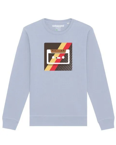 watapparel watapparel Sweatshirt Unisex Kassette, Serene blue, – Produktbild 1 von 4