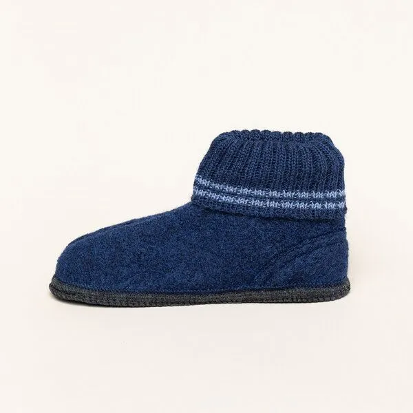 Kitz-Pichler Kitz-Pichler Hüttenschuh MV Kauns - Filzhausschuh für Damen & Herren aus 100% Schurwolle, Blau, – Produktbild 2 von 4
