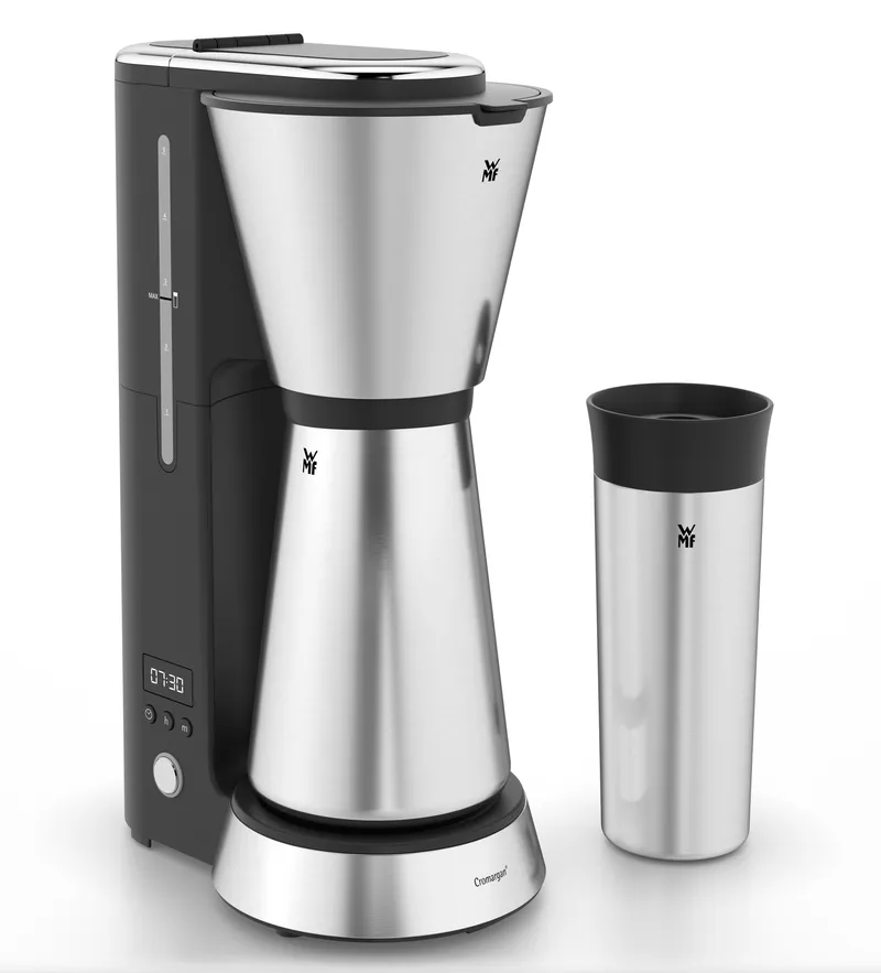 WMF WMF Aroma-Thermo-to-go-Kaffeemaschine "KITCHENminis", silber/schwarz – Produktbild 1 von 8