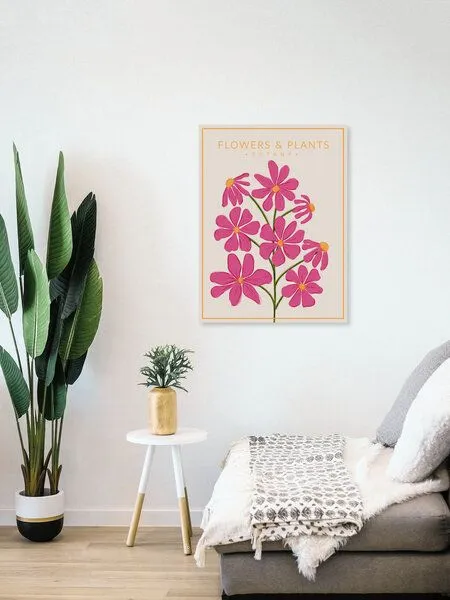 Photocircle Photocircle Poster / Leinwandbild - Hot Pink Flowers - Botany no1 – Produktbild 4 von 4