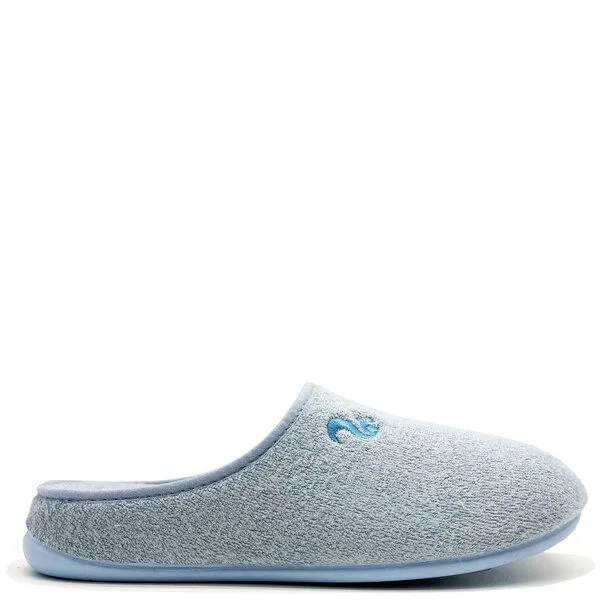 thies Veganer Bambus Slipper "thies ® Bamboo", Damen, mit Wechselfussbett, Indigo light blue (blau), – Produktbild 1 von 4