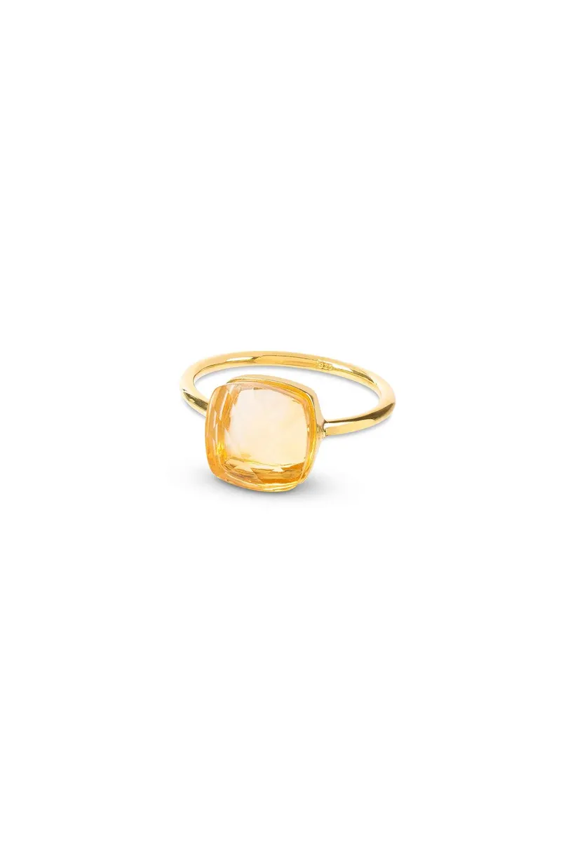 Amadeus Amadeus Damen vegan Ring Sophia Citrin Gold, Gold, – Produktbild 1 von 2