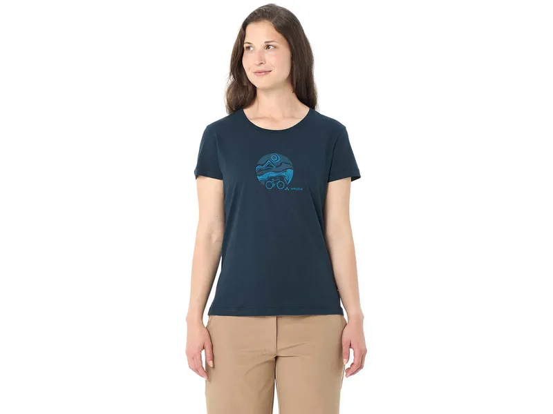 Vaude VAUDE Damen-T-Shirt "Cyclist V" schnelltrocknend, dark sea/dark sea, Gr. 38 – Produktbild 1 von 6