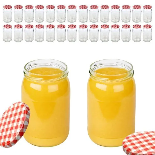mikken mikken große Einmachgläser 900ml mit Schraubdeckel TO82 Vorratsgläser – Produktbild 5 von 8