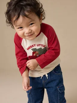 Vertbaudet Baby Weihnachts-Shirt Merry Little Christmas – Produktbild 1 von 1