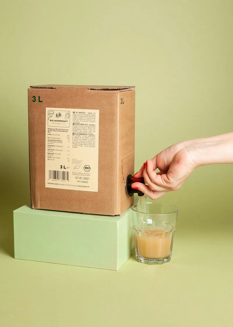 KoRo Bio Ingwersaft Bag-in-Box 3 L – Produktbild 4 von 4