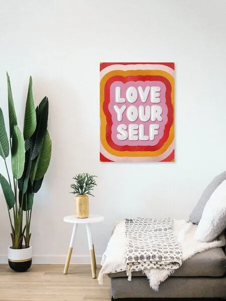 Photocircle Photocircle Poster / Leinwandbild - Love Yourself retro type – Produktbild 4 von 4