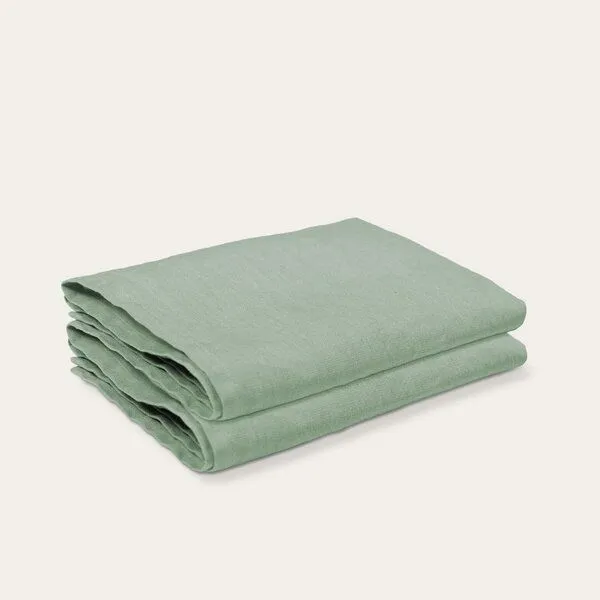 KUSHEL KUSHEL Leinen Tea Towel Duo, Sage green grün, – Produktbild 3 von 3