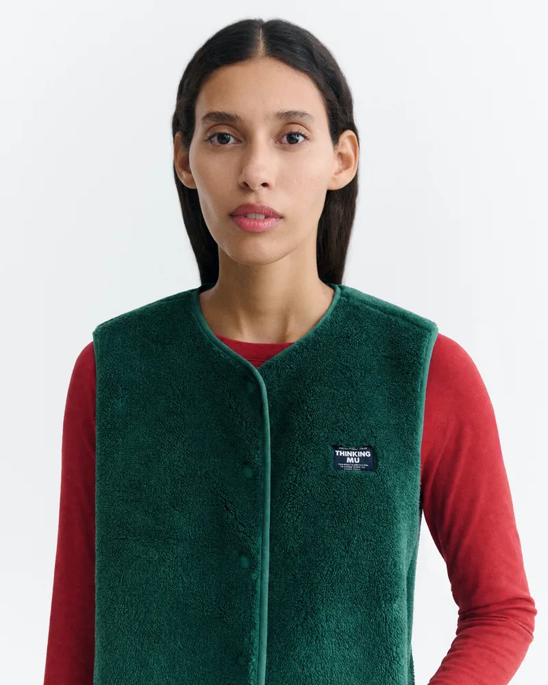thinking mu Thinking MU Damen vegan Weste Jay Green, Grün, – Produktbild 1 von 2