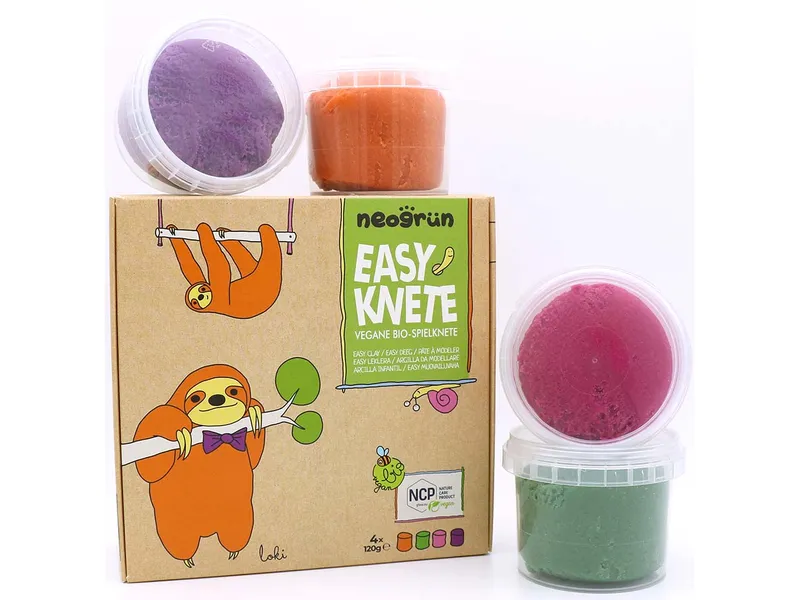 neogrün neogrün Bio Spielknete "Easy Knete", 4er Set "Loki", rosa/lila/grün/orange – Produktbild 1 von 1