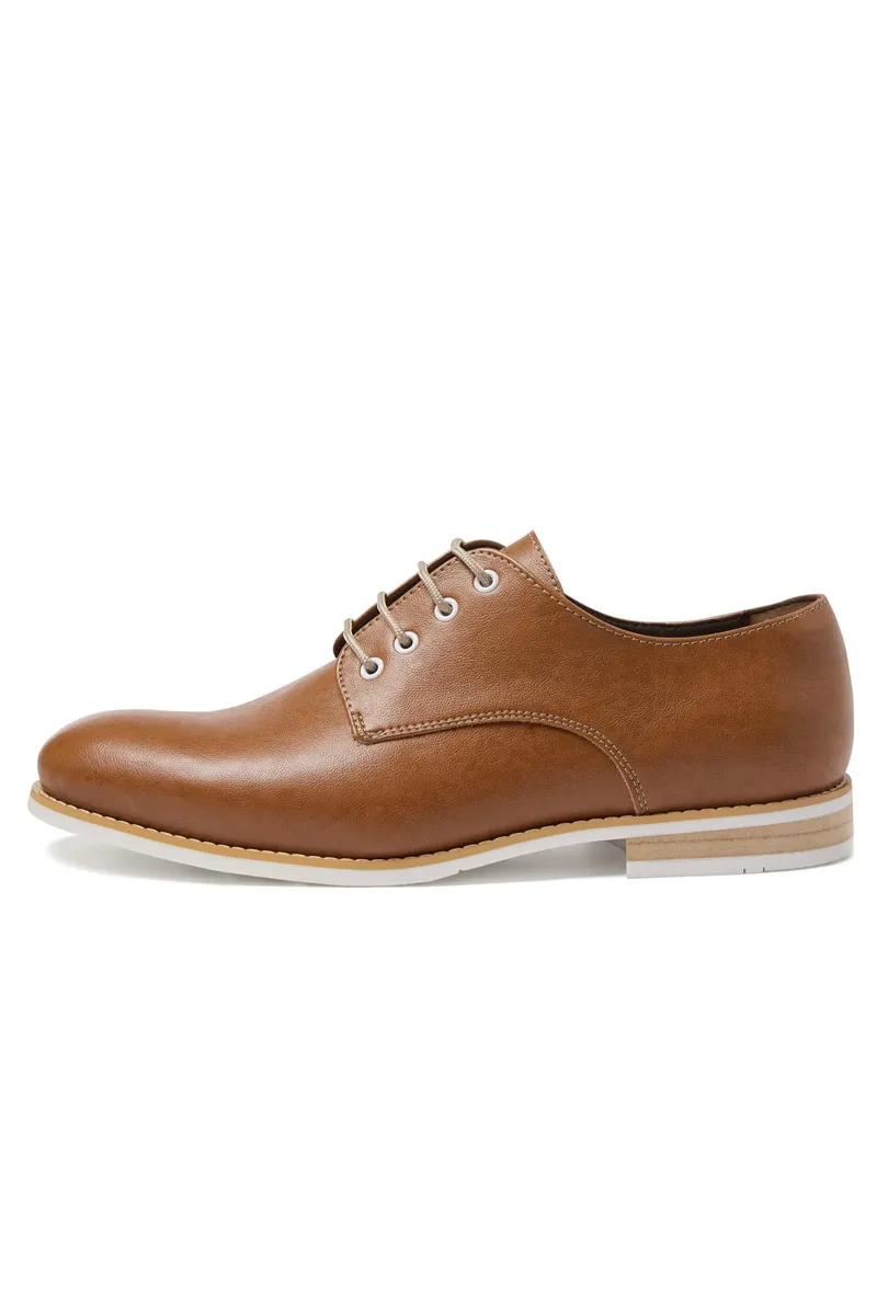 Will's Vegan Store Will's Vegan Store Herren vegan Derby Schuhe Casual Derbys Hellbraun, Hellbraun, – Produktbild 1 von 2
