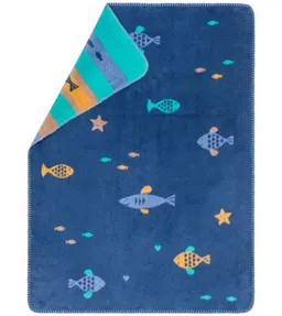 david fussenegger David Fussenegger Kuschlige Babydecke "Fische" 75 x 100, aus Recycling-Baumwolle – Produktbild 1 von 1
